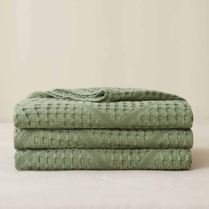 Solid Color Waffle Texture Towel Quilt - image 4