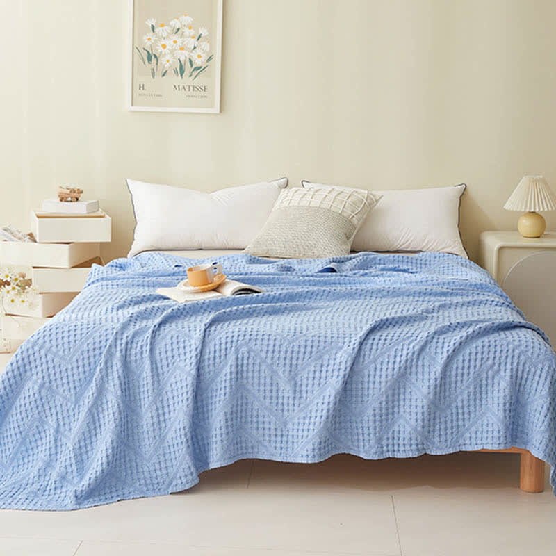 Solid Color Waffle Texture Towel Quilt - image 21