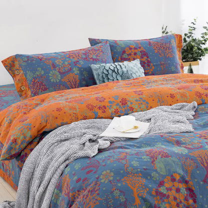 Natural Cotton Gauze Button Bedding Sets (4PCS) - image 3