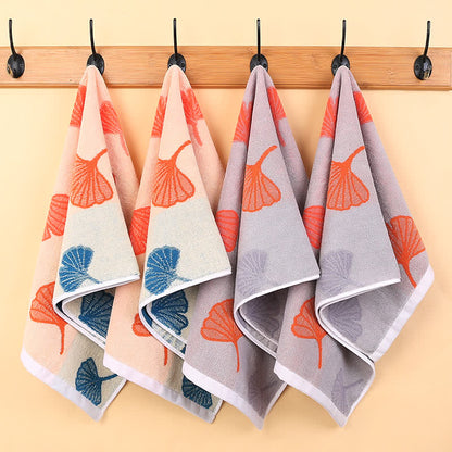 Pure Cotton Ginkgo Leaf Soft Towel - image 0