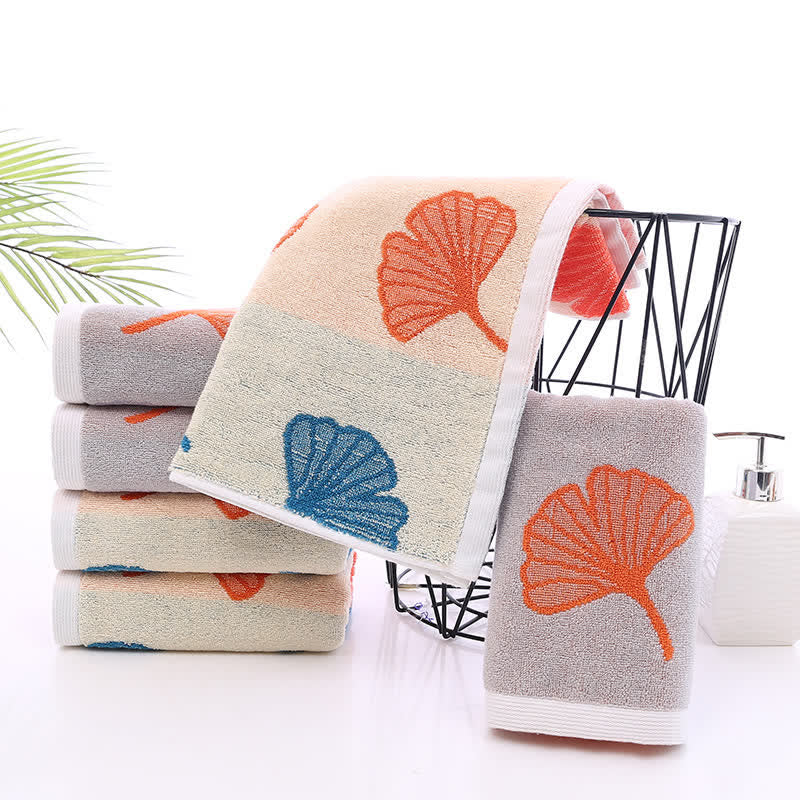 Pure Cotton Ginkgo Leaf Soft Towel - image 1