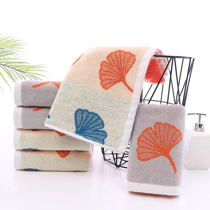 Pure Cotton Ginkgo Leaf Soft Towel - image 1