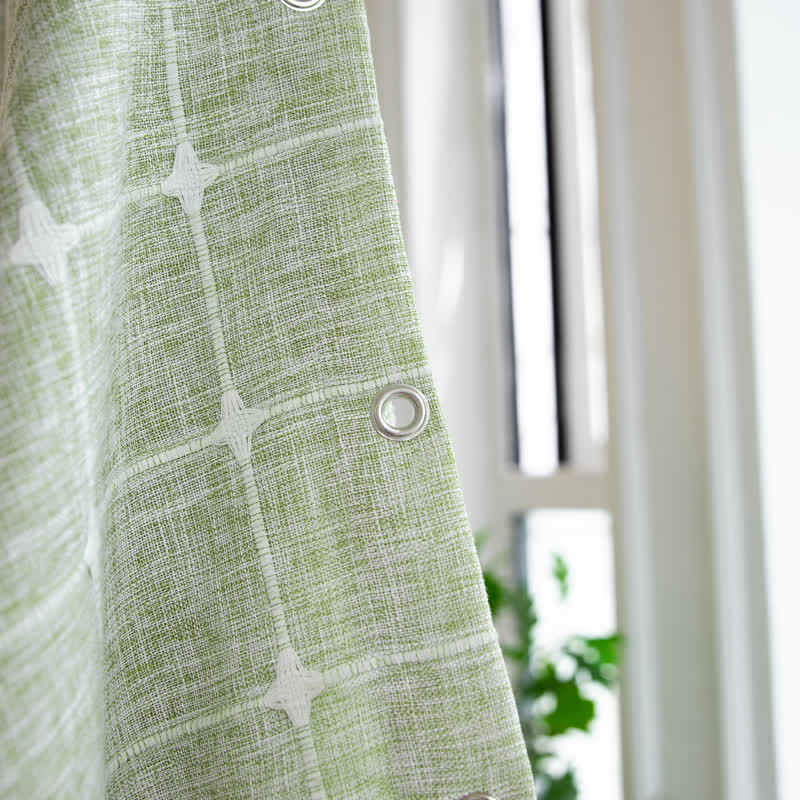 Plaid Cotton Linen Farmhouse Shower Curtain - image 13