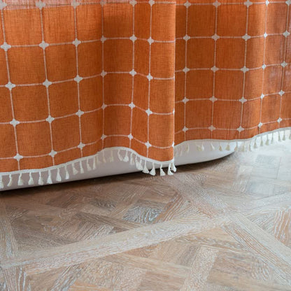 Plaid Cotton Linen Farmhouse Shower Curtain - image 4