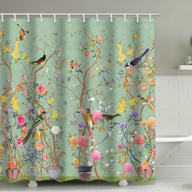 Rural Waterproof Decorative Shower Curtain - image 1