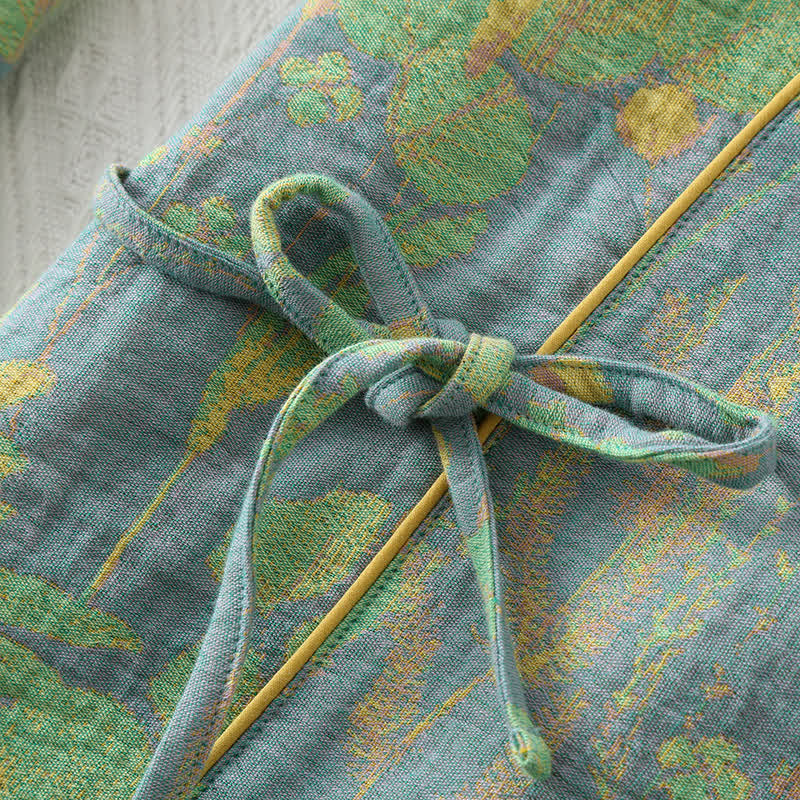 Cotton Gauze Vintage Retro Loungewear Set - image 4