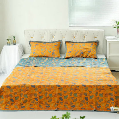 Ginkgo Leaf Cotton Reversible Quilt - image 4