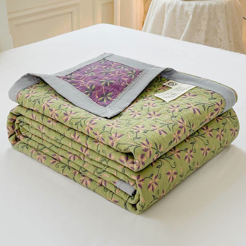 Blooming Flower Pure Cotton Quilted Coverlet - image 5