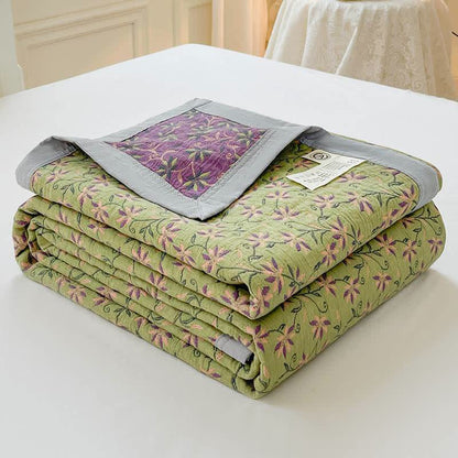 Blooming Flower Pure Cotton Quilted Coverlet - image 5