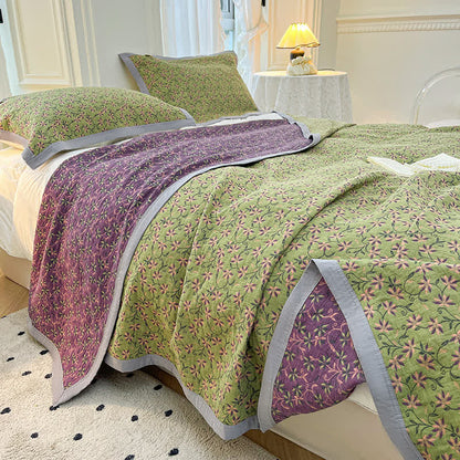 Blooming Flower Pure Cotton Quilted Coverlet - image 3