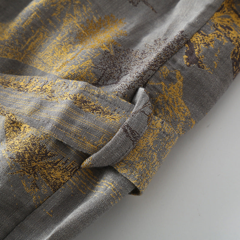 Pure Cotton Breathable Retro Kimono Bathrobe - image 7