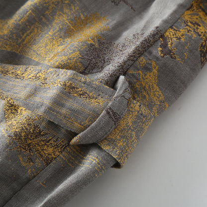 Pure Cotton Breathable Retro Kimono Bathrobe - image 7