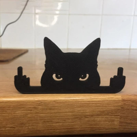 Funny Black Cat Creative Decorative Ornament - 30cm x 15cm x 0.6cm - image 0