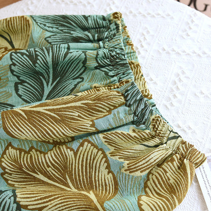 Yarn-dyed Leaves Cotton Loungewear Set - image 6