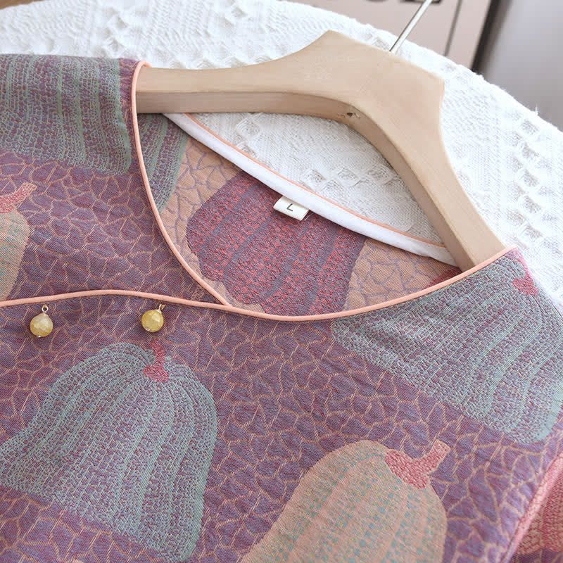 Pure Cotton Pastoral Pumpkin Pajama Set  - image 3