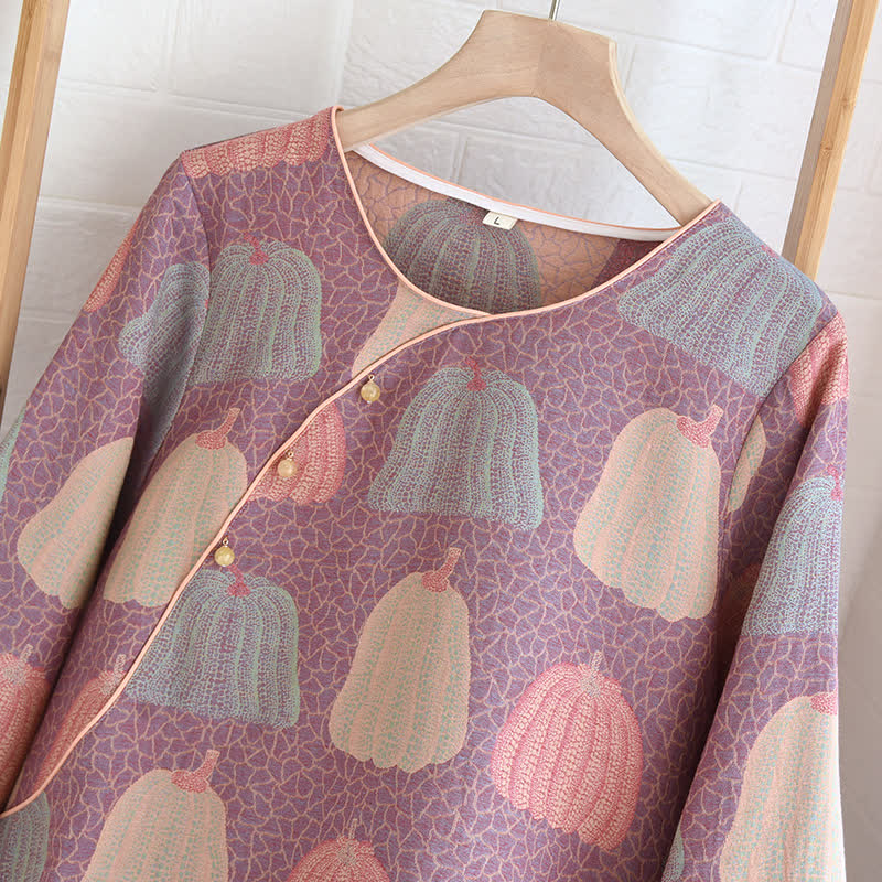 Pure Cotton Pastoral Pumpkin Pajama Set  - image 2