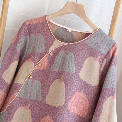 Pure Cotton Pastoral Pumpkin Pajama Set  - image 2