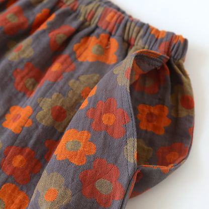 Floral Cotton Gauze Soft Pajama Shorts - image 3