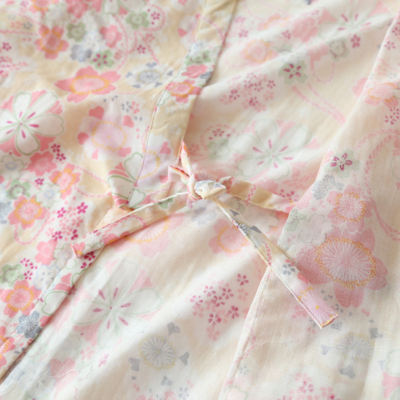 Floral Cotton Gauze Kimono Loungewear Set - image 5