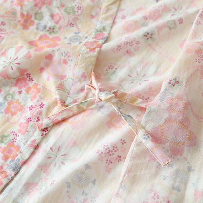 Floral Cotton Gauze Kimono Loungewear Set - image 5