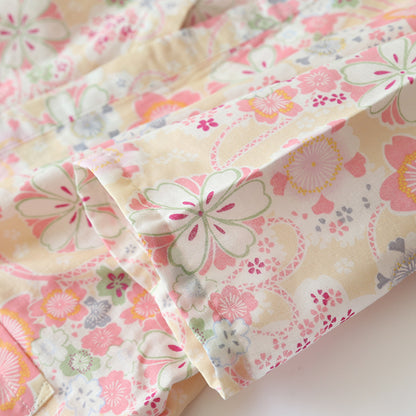 Floral Cotton Gauze Kimono Loungewear Set - image 3