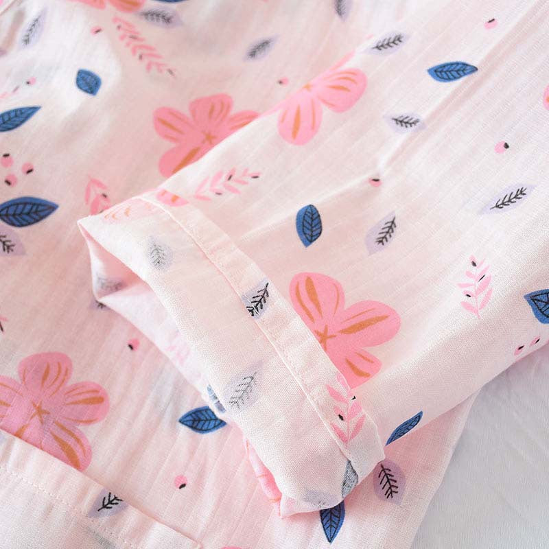 Floral Double Layer Cotton Gauze Nightdress - image 5