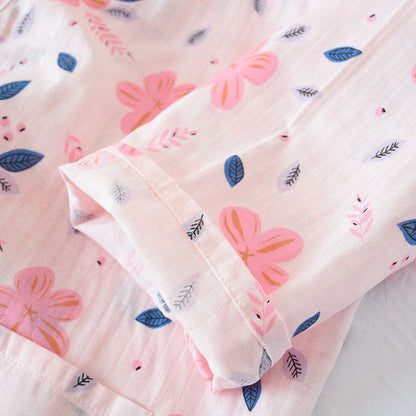 Floral Double Layer Cotton Gauze Nightdress - image 5