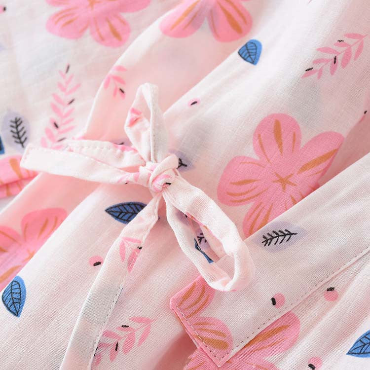Floral Double Layer Cotton Gauze Nightdress - image 4