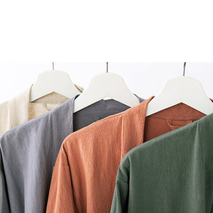 Ownkoti Soft V-Neck Bathrobe Sleepwear with Pockets - image 2