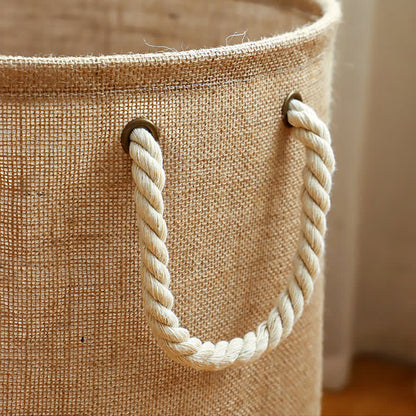 Cotton Linen Waterproof Foldable Laundry Basket - image 4