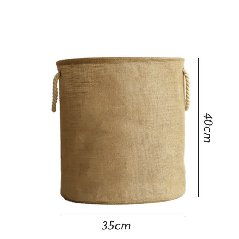 Cotton Linen Waterproof Foldable Laundry Basket - 12" x 16" - image 5
