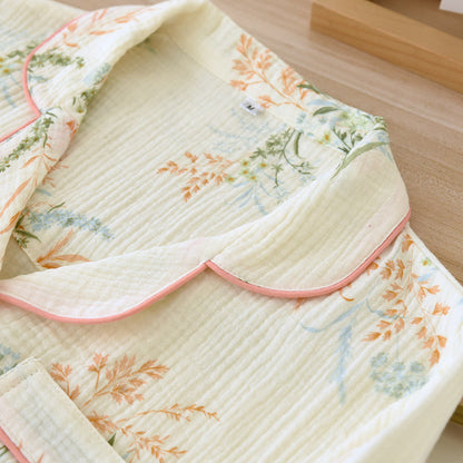 Pure Cotton Rural Lapel Loungewear Set - image 3