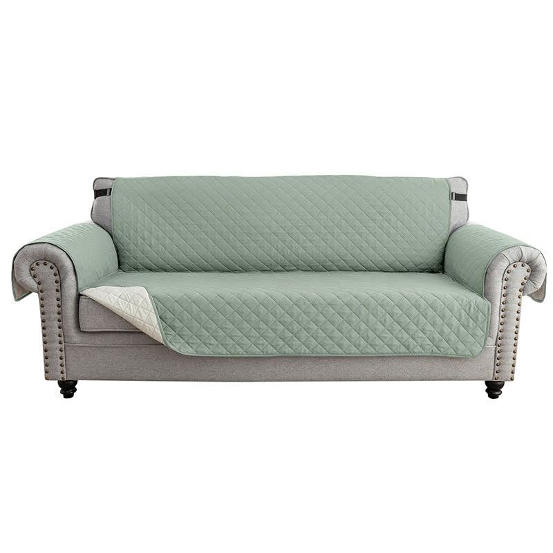 Waterproof Couch Cover with Elastic Straps - Light Green - Oversize Recliner: Widths UP to 30" - image 2