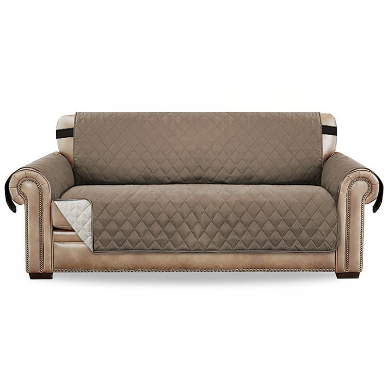 Waterproof Couch Cover with Elastic Straps - Brown - Oversize Recliner: Widths UP to 30" - image 4