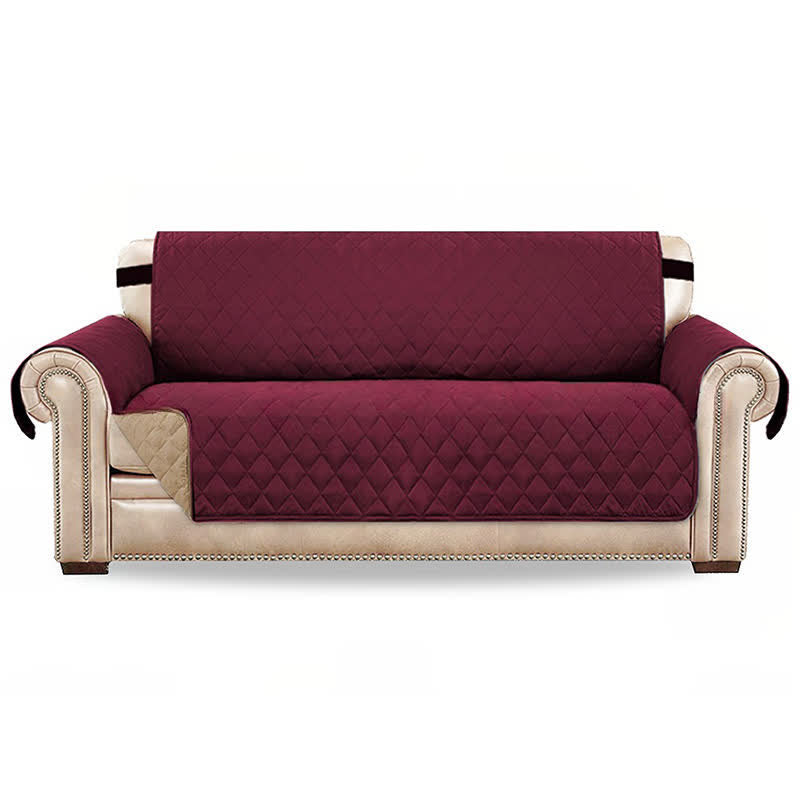 Waterproof Couch Cover with Elastic Straps - Wine Red - Oversize Recliner: Widths UP to 30" - image 7