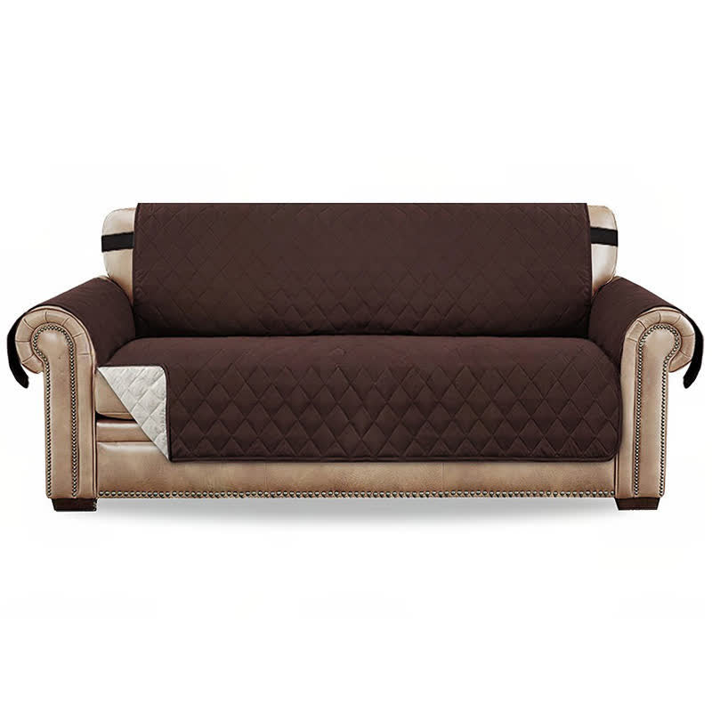 Waterproof Couch Cover with Elastic Straps - Dark Brown - Oversize Recliner: Widths UP to 30" - image 9