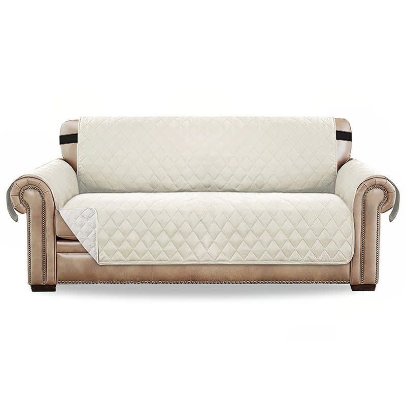 Waterproof Couch Cover with Elastic Straps - White - Oversize Recliner: Widths UP to 30" - image 11