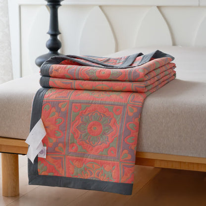 Luxious Jacquard Floral Cotton Gauze Quilt - image 8