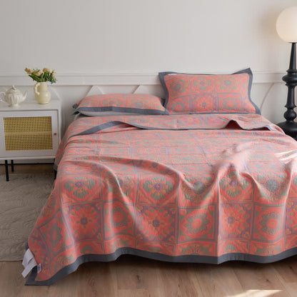 Luxious Jacquard Floral Cotton Gauze Quilt - image 2