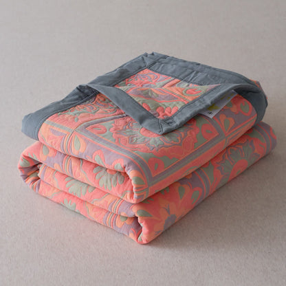 Luxious Jacquard Floral Cotton Gauze Quilt - image 7