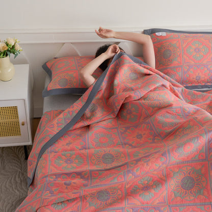 Luxious Jacquard Floral Cotton Gauze Quilt - image 4