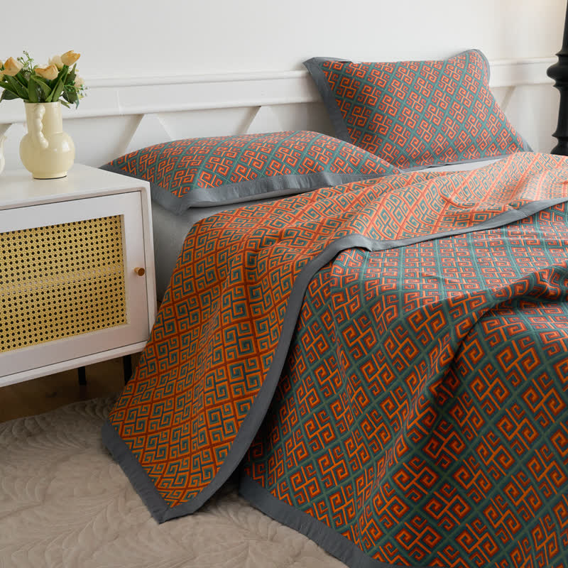 Vintage Three Layers Gauze Cotton Quilt - image 3