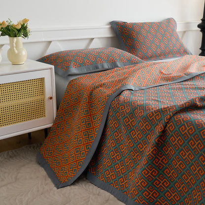 Vintage Three Layers Gauze Cotton Quilt - image 3