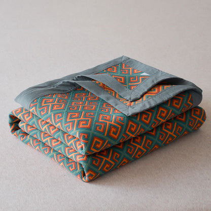 Vintage Three Layers Gauze Cotton Quilt - image 7