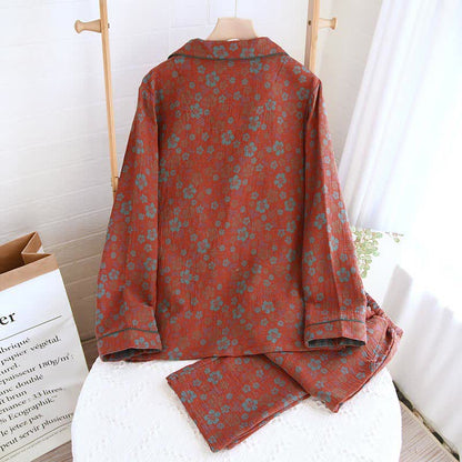 Floral Double Layer Gauze Pajama Set - image 1