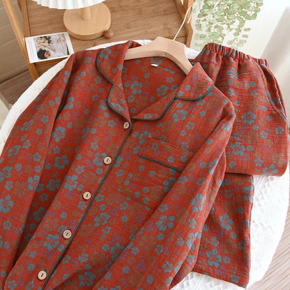 Floral Double Layer Gauze Pajama Set - image 2