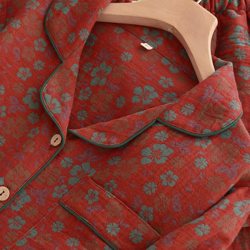 Floral Double Layer Gauze Pajama Set - image 3