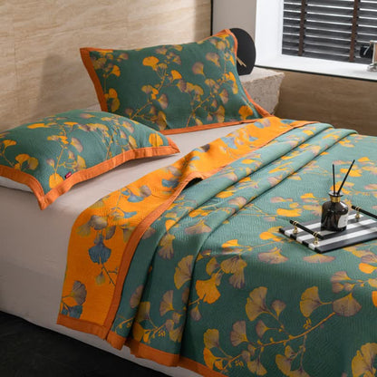 Luxurious Cotton Gauze Ginkgo Leaf Quilt - image 3