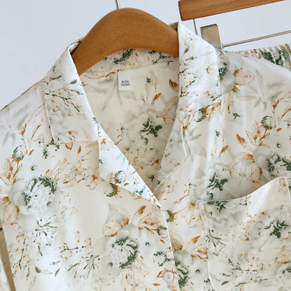 Rural Style Satin Lapel Nightwear Set - image 4