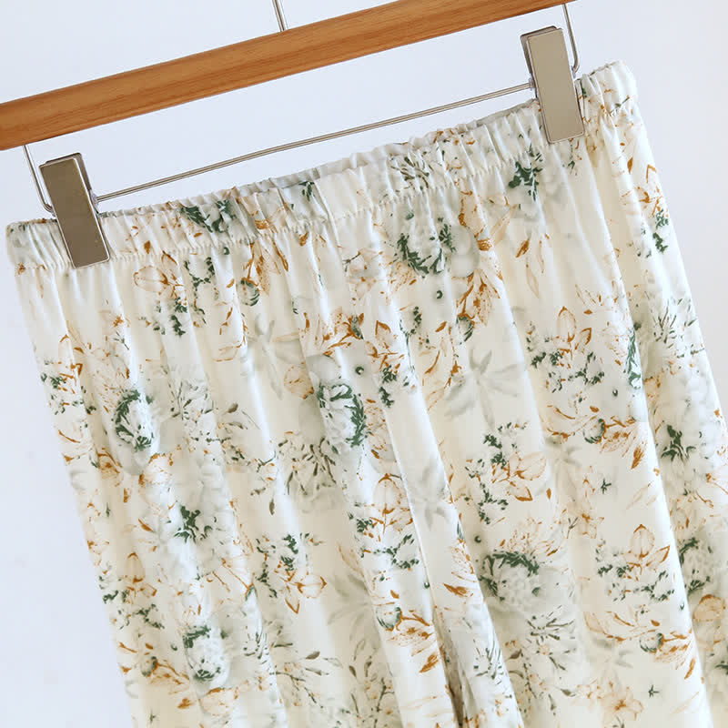 Rural Style Satin Lapel Nightwear Set - image 9